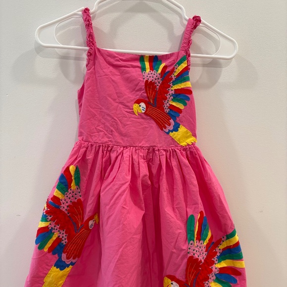 Mini Boden - Annalisa Pink Bird Appliqué Dress, Size 7-8 - Picture 3 of 5